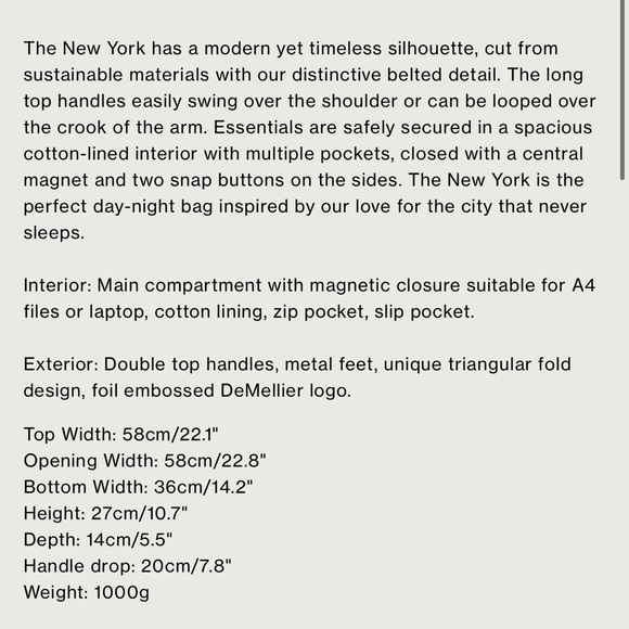 NWOT - Demellier London New York Tote in Black Crocodile-Embossed Leather - Picture 15 of 16